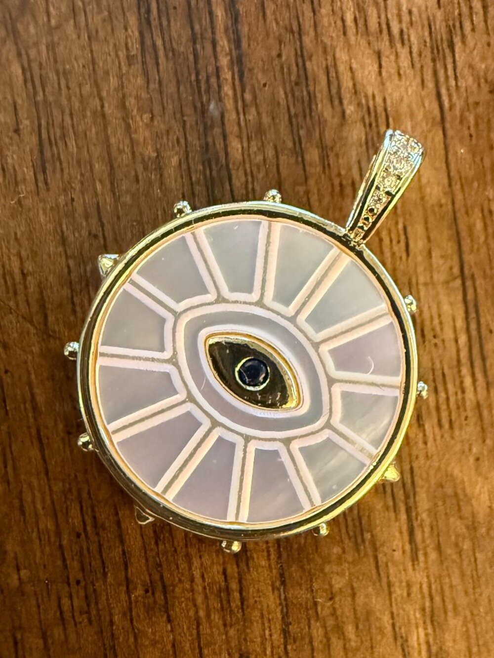 Lovely Mother of Pearl Evil Eye Charm